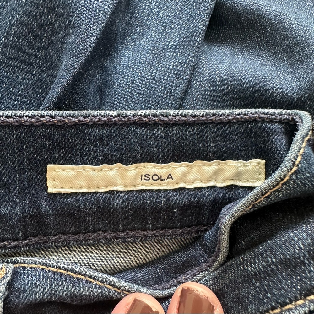 Citizens of Humanity (24) Isola Mid Rise Slim Crop Med/Dark Wash Denim Jeans - Picture 11 of 13